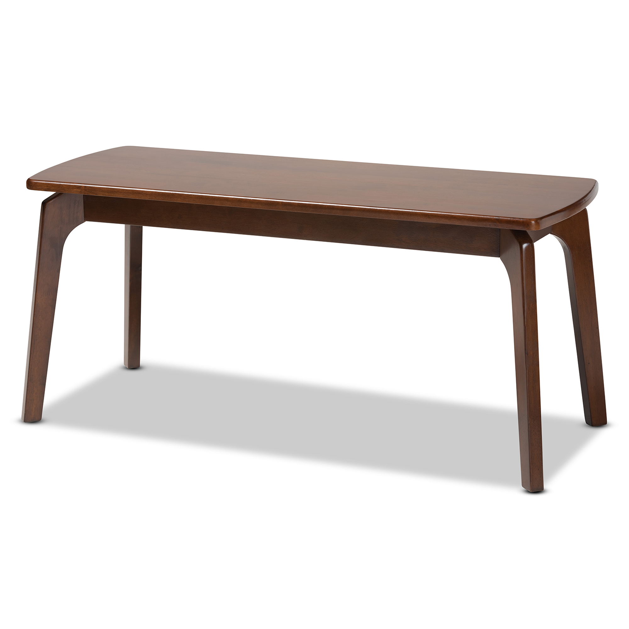 Baxton Studio Linden Modern and Contemporary Dark Brown Finished Wood Dining Bench
